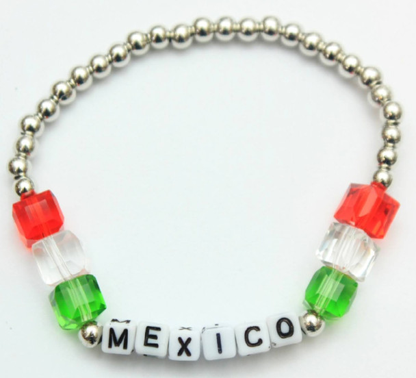 Mexico Alphabet Letters Beaded Bracelet .60 Each