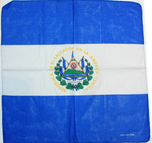 21" El Salvador Flag Bandana .58 ea