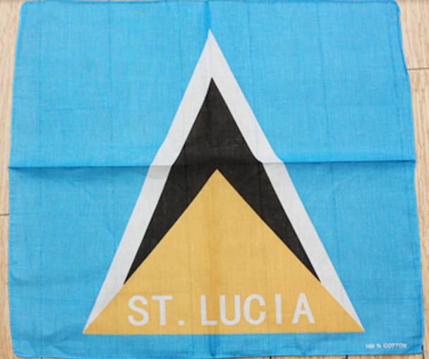 21" St. Lucia Flag Bandana .58 ea