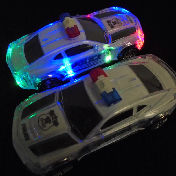 "YOU WANT THIS" 6"  Super Shine Police Car  Light,Sound,Bump & Go 8 per box $3.25 ea