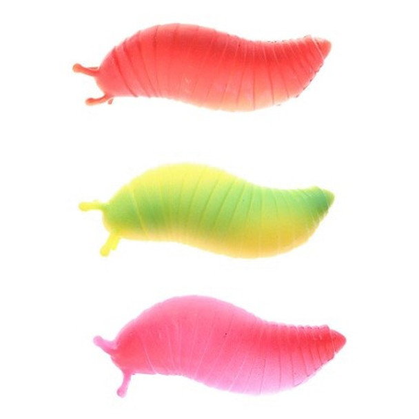 4" Squish Multi Color Caterpillars 12 per display bx .65 ea