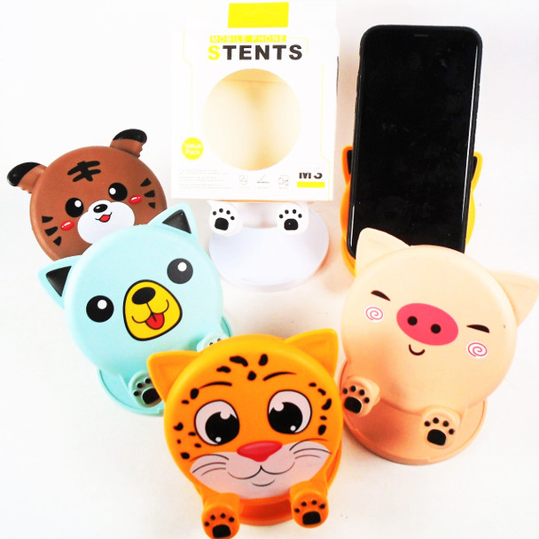 Gift Item Animal Theme Adjustable Cell Phone Stands 6 mixed style  .70 each