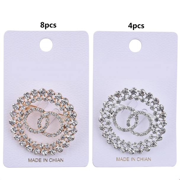 Clear Stone Infinity Sign Brooch .60 Each