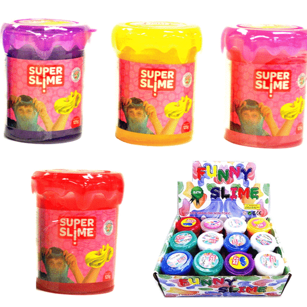 2" X 3" Super Slime Asst Colors 12 per display box .75 ea