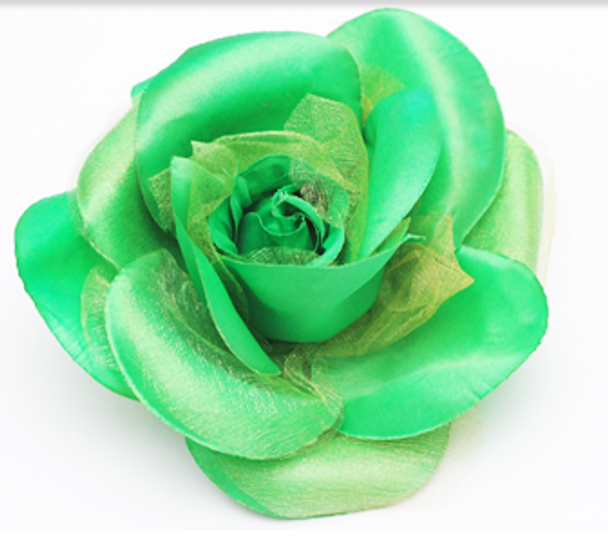 6" All Lime Green Flower 3 in 1 Bow .62 ea