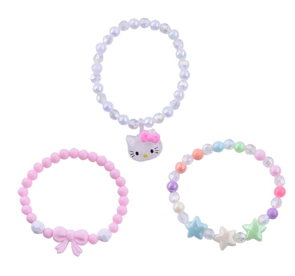 Kids 3 Pk Stretch Bracelet Set w/ Mx Pendants (089) .60 per set 