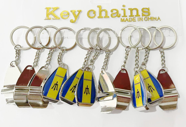 Barbados Bodyboard Shape Bottle Opener Keychain .64 Each  