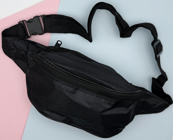 FANNY PACK WITH CLIP BUCKLE (BLACK) $1.75 EACH