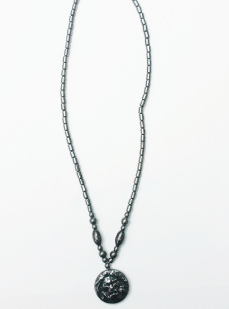 18" Hematite Necklace w/ Lion Pendant $1.25 Each