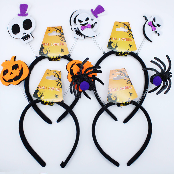 Halloween Bouncy Headband – Assorted Designs (1213) .68 each