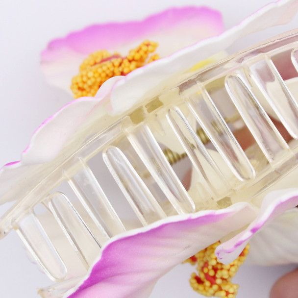3.75" Tropical Hibiscus Flower Hair Claw Clip .75 each