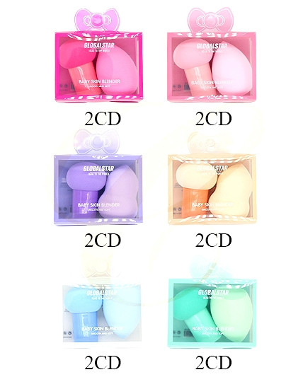 Soft Makeup Sponge Set – Teardrop & Mushroom Puff Applicators .68 each set