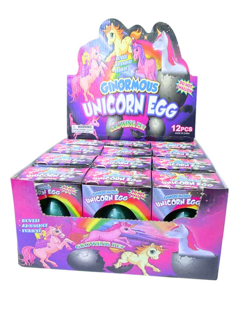 Hatch"em Unicorn Eggs 12 per counter display box .75 each