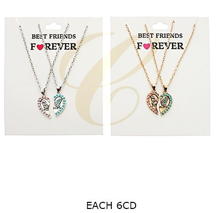 2 Pc Best Friends Forever Butterfly Necklace Set .68 each set