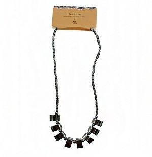 18" Hematite Beaded Statement Necklace .68 each