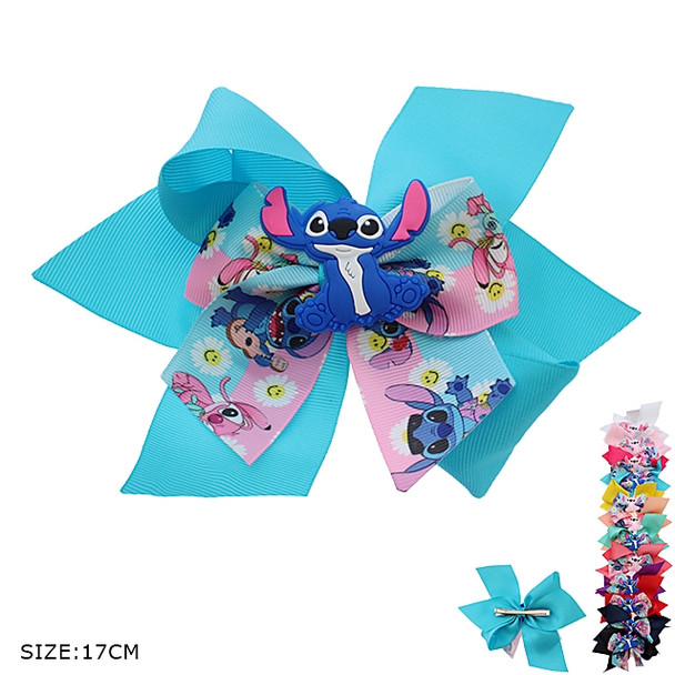 6.7" Novelty Print Gator Clip Hair Bow (1264) .68 each
