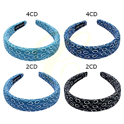 Padded Headband Hi Fashion Print Blue Tone .68 each