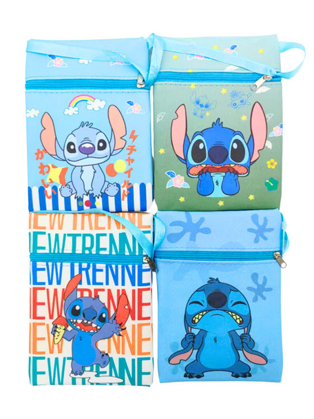 5" X 6.9" Novelty Print Zipper Side Bag w/ Adj. Strap 12 per pk .68 each