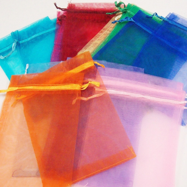 5" x 7" Asst Colors See Thru Lace Jewelry/Gift Bags 36 per pk .22 each 