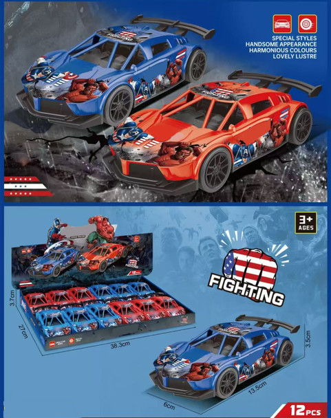 5.3" Novelty Speed Pull Back Action Inertial Racing Car (1631) $1.00 each