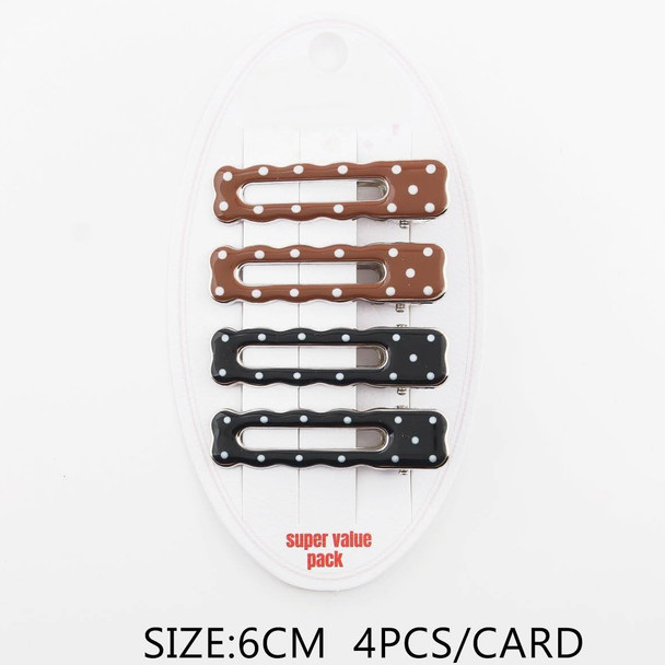4 Pc Set Polka Dot Hair Clips .68 each set
