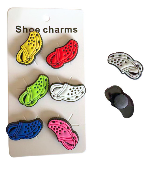 6 Pk Set of Shoe Charms Clog Theme .75 per set