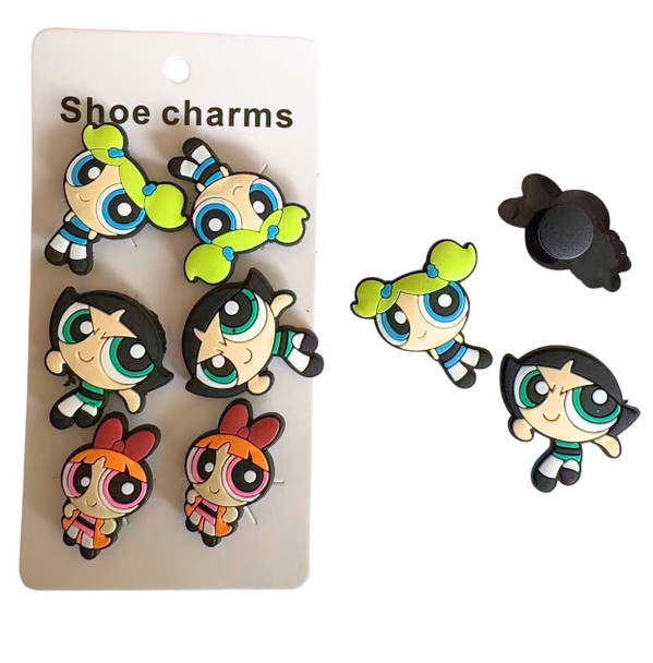 6 Pk Set of Shoe Charms Novelty Theme (1556) .75 per set