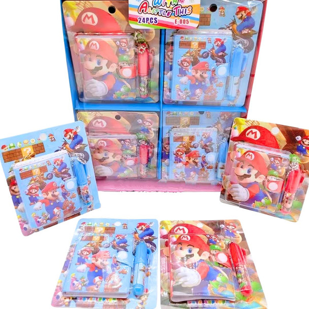 2.75" Novelty Notebook w/ Pen 24 pcs per display box (10066) .75 each