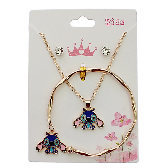 3 Pc Kids Novelty Jewelry Set – Necklace, Bracelet & Earrings (0878) .72 each set