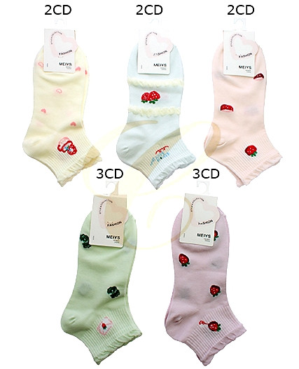 Cute Fruit Pattern Ankle Socks .68 each