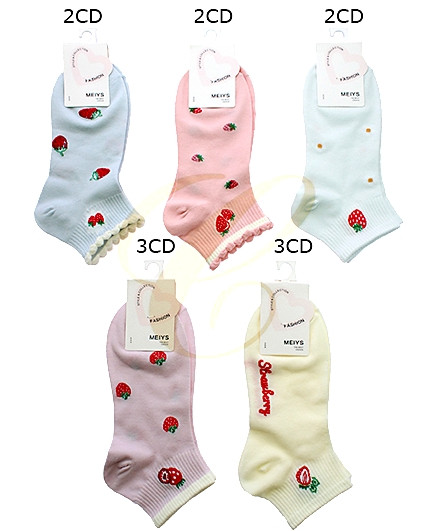 Strawberry Pattern Ankle Socks .68 each