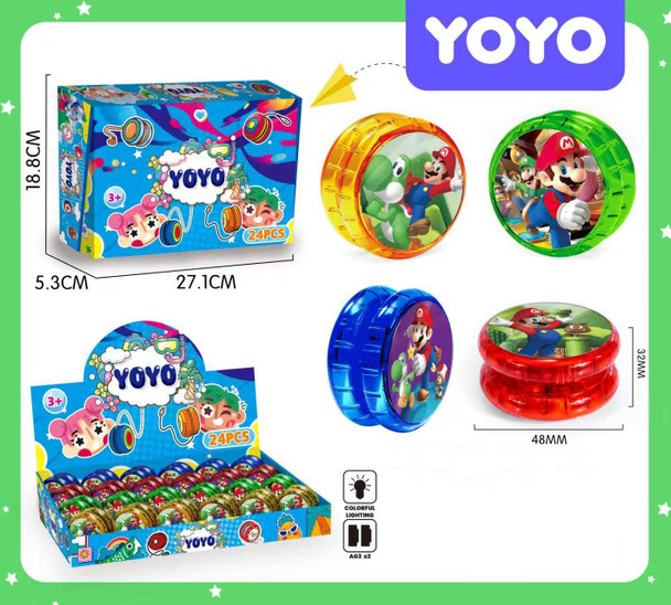 Novelty Light Up Yo Yo 24 pcs display box (10149) .68 each
