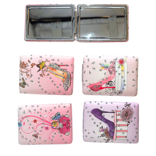 3.25" High Heel Theme Double Sided Compact Mirror $1.50 each