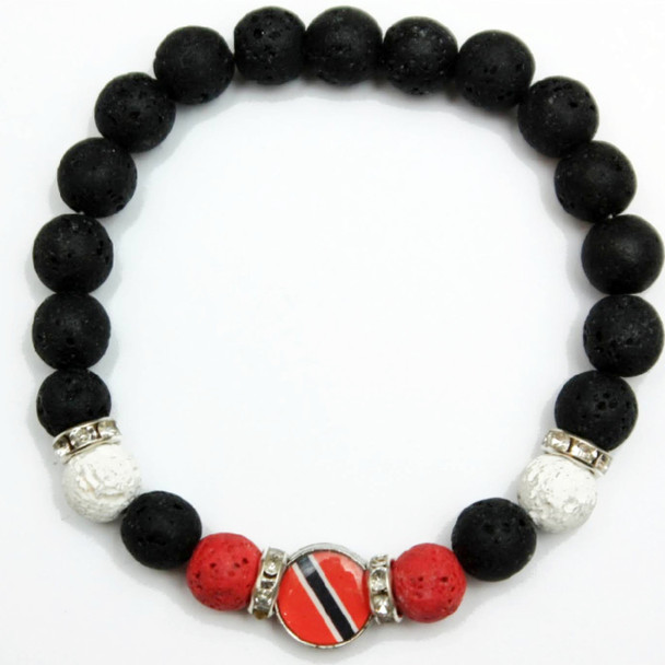 Trinidad Theme Stretch Bracelets w/ Lava Rock Beads .68 each