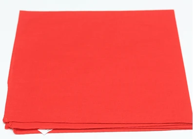 21" Square Cotton Bandana 12 All Red SOLID No Print .68 each
