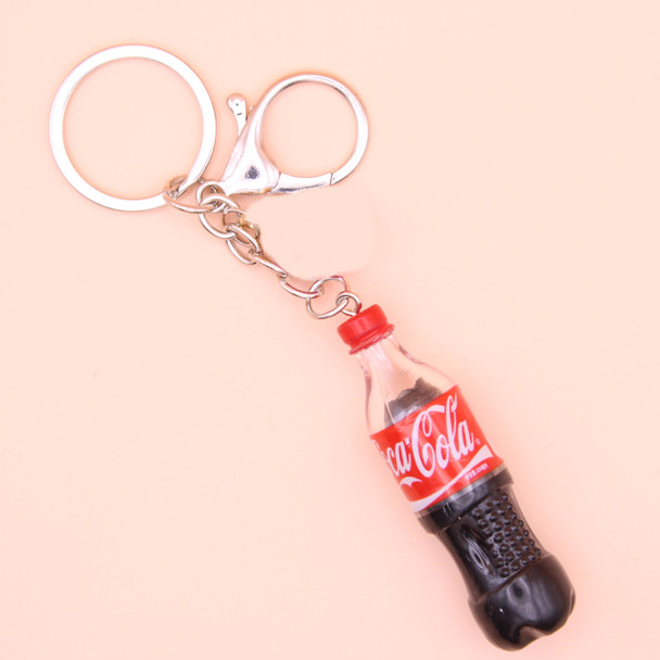 Soda Bottle Key Chains w/ Ball & Clip  Mx Styles .68 each