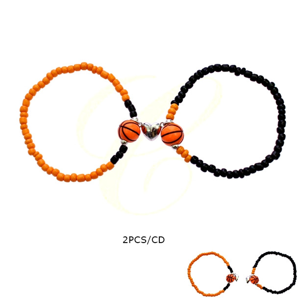2 Pc Set Sports Friendship Magnetic Ball Bracelet .68 each set