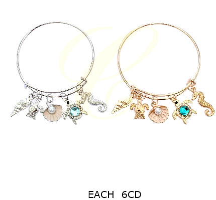 Kids Ocean Charm Bangle Bracelet .68 each