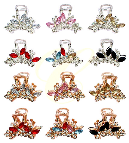 2" Crystal Butterfly Hair Claw .68 each