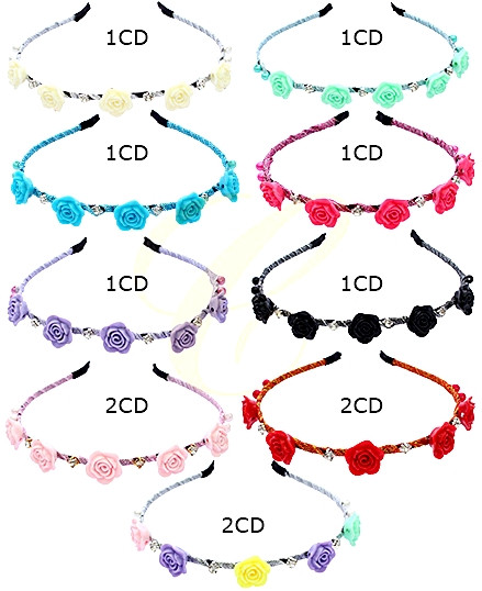 Floral Rhinestone Headband .68 each