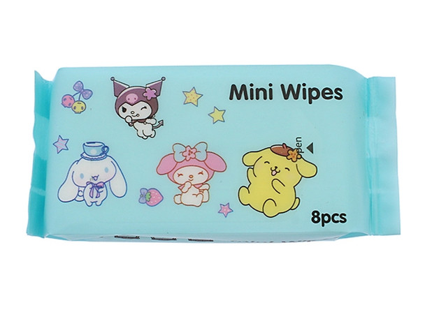 Novelty Mini Portable Wipes 16 pcs per display box (0658) .56 each