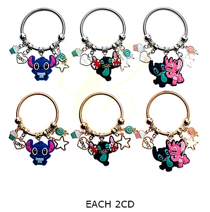 Kids Spring Style Candy, Love, Star Charms Bangle Bracelet .68 each