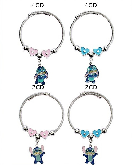 Kids Novelty Charm Stainless Steel Wire Bracelet (2292) .68 each