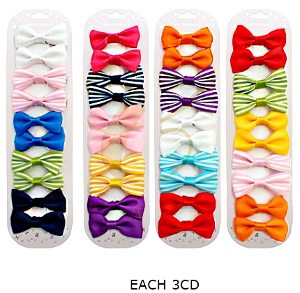 10 Pc Set 2" Stripe Gator Clip Bows .68 per set