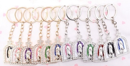 Rhinestone Guadalupe Keychain .68 each