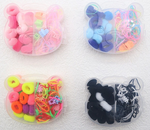 Hair Accessories Set in Cute Bear Case .68 each