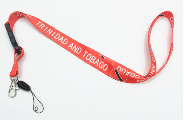 38" Trinidad & Tobago Lanyards w/ Key Holder & Clip 12 per pk  .68 each