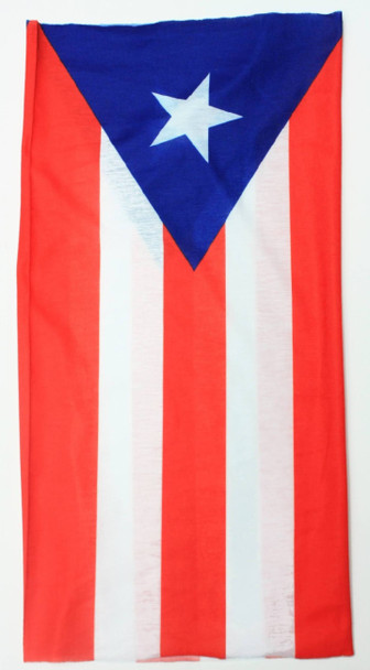 Carded Multifunctional Scarf/Headwear/Mask Puerto Rico Flag .68 each