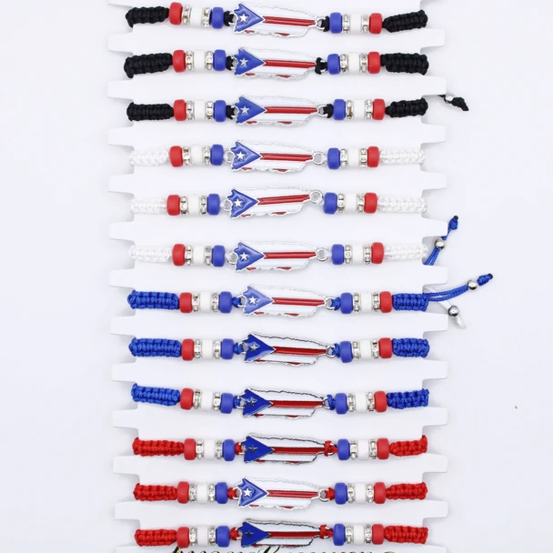 Puerto Rico Map Charm Bracelet .68 each