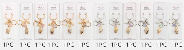 Ocean Charm Keychain with Shell & Mermaid Pendant .68 each